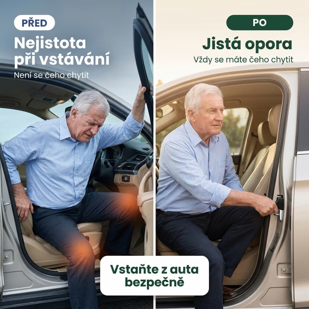 Madlo do auta před a po – jistá opora při vstávání z auta